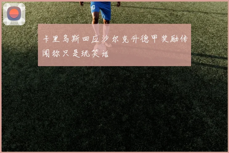 卡里乌斯回应沙尔克升德甲奖励传闻称只是玩笑话